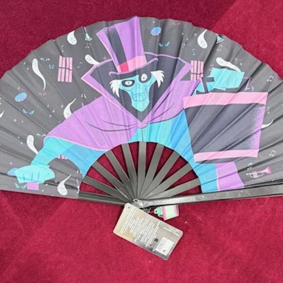 Disney Haunted Mansion Hat Box Ghost Folding Fan Limited Ed. (free ship) - Picture 1 of 3